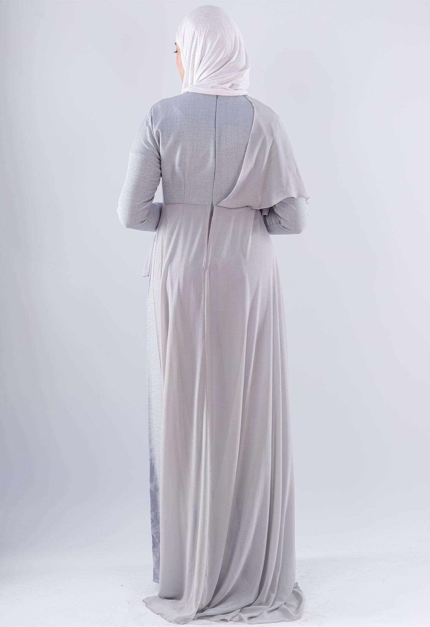 Elegant Wide-Leg Jumpsuit with Chiffon Skirt Overlay