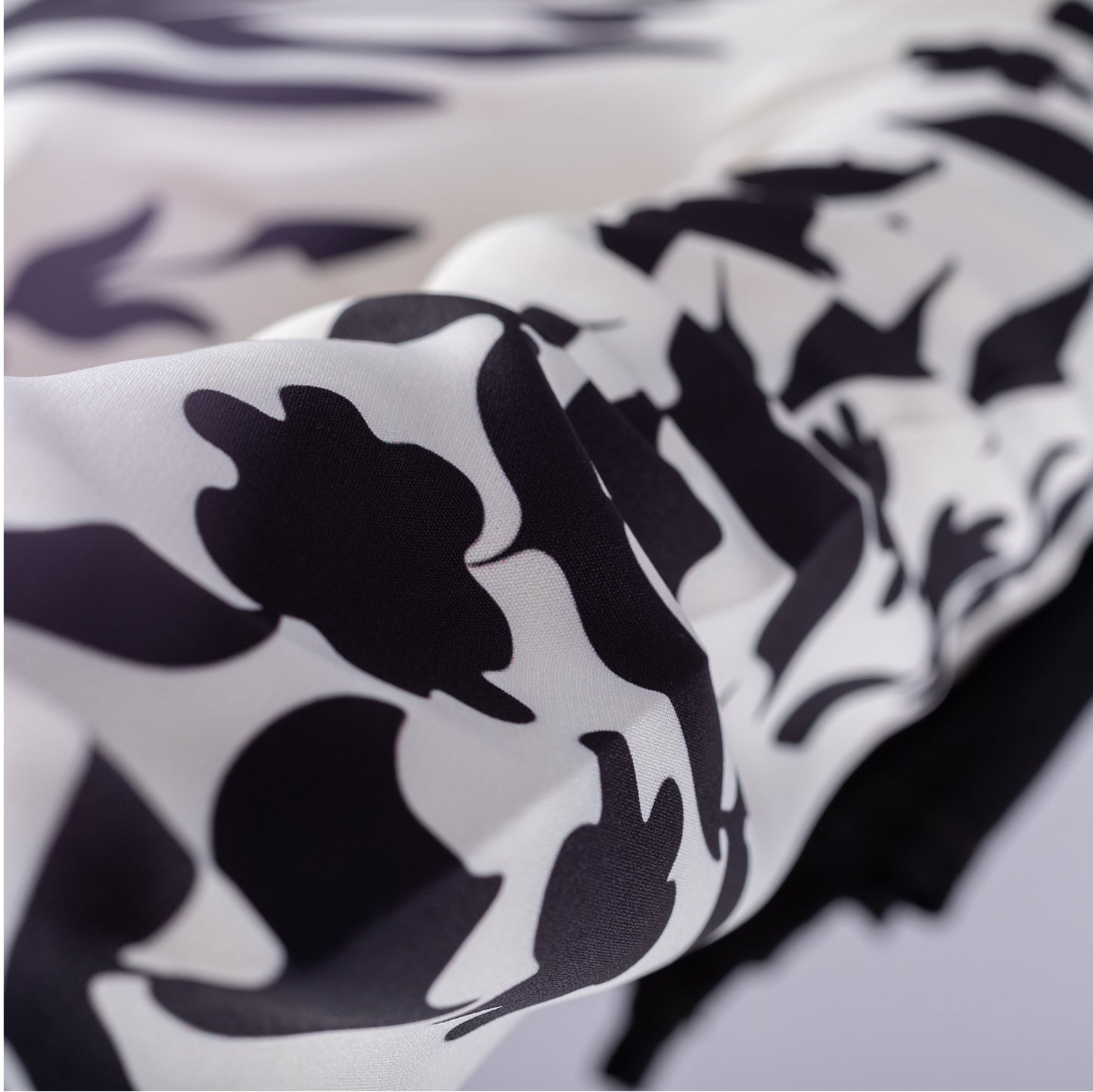 Samar Black & White Floral Modesty Dress