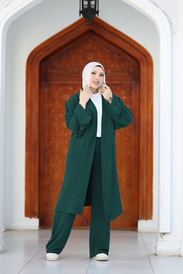 Emerald Green Modest Wear Set for Everyday Chic