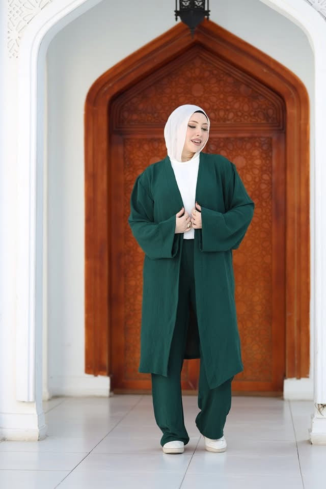 Emerald Green Modest Wear Set for Everyday Chic
