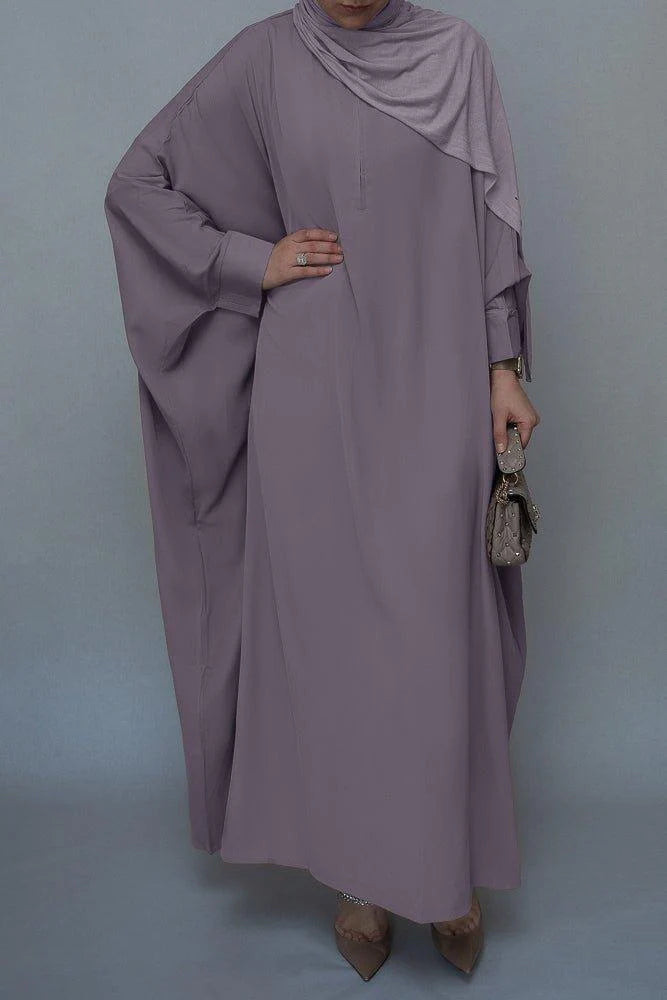 Elegant Draped Batwing sleeve abaya