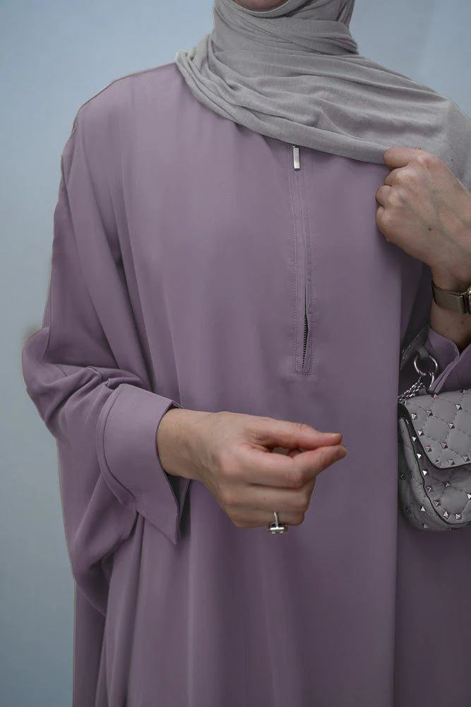 Elegant Draped Batwing sleeve abaya
