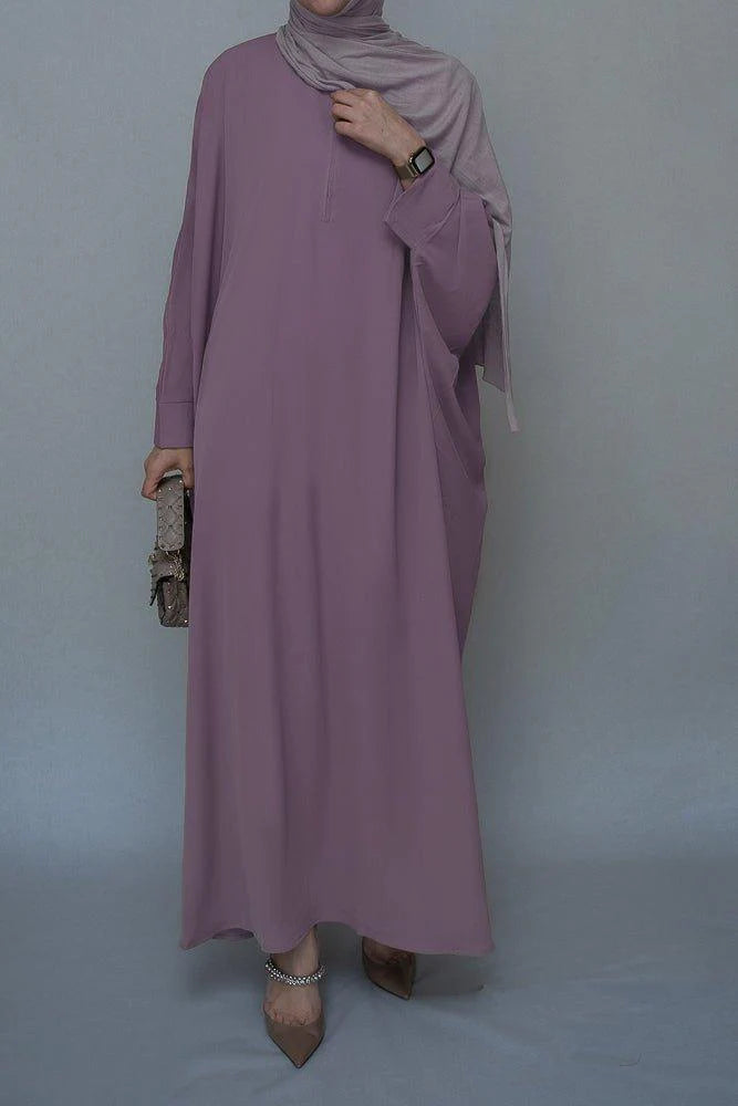 Elegant Draped Batwing sleeve abaya
