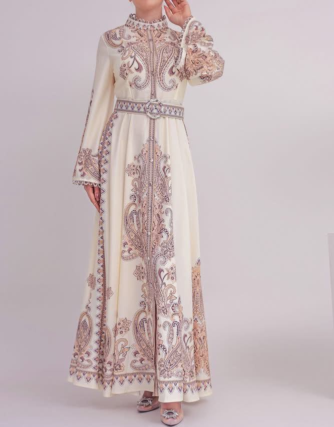 Aziza Floral Print Maxi Dress | Kimono Sleeves