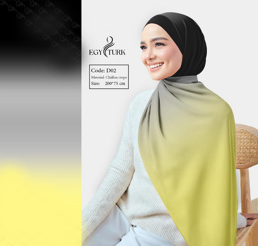 Elegant Chiffon crepe Hijab by Egy Turk – Soft, Stylish & Lightweight