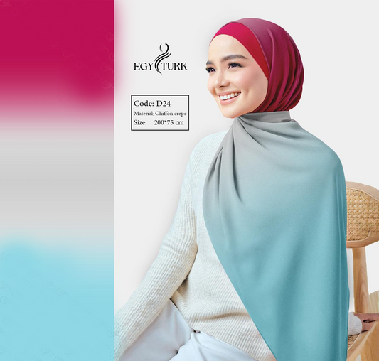 Elegant Hijab – Egy Turk Gradient Chiffon Scarf