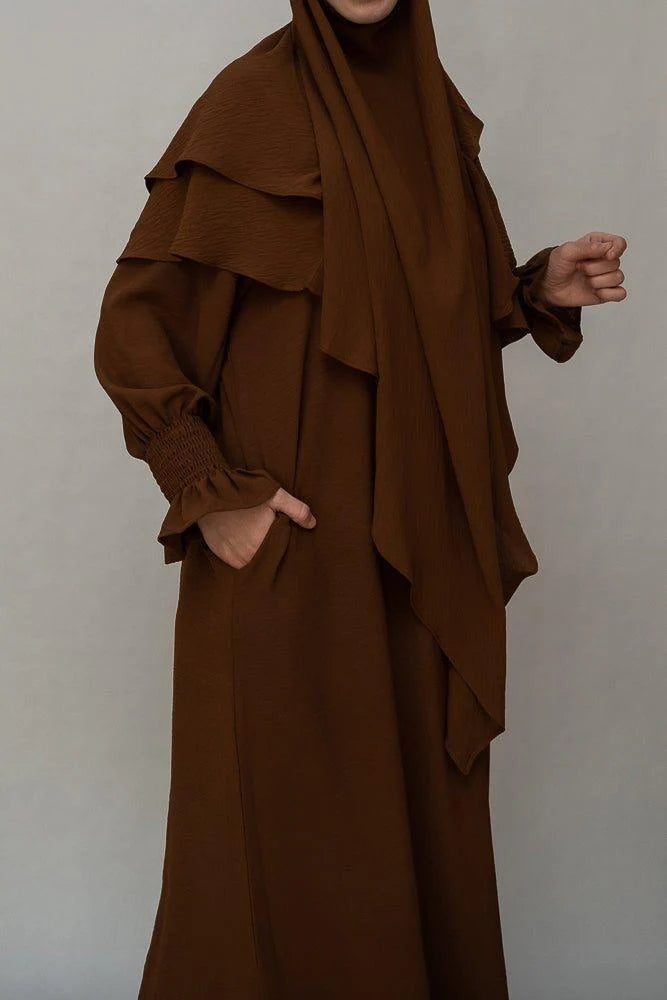 Travel-Friendly A-Cut Abaya with Pockets