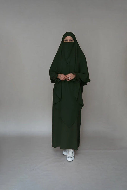 Prayer Umrah gown with niqab feature