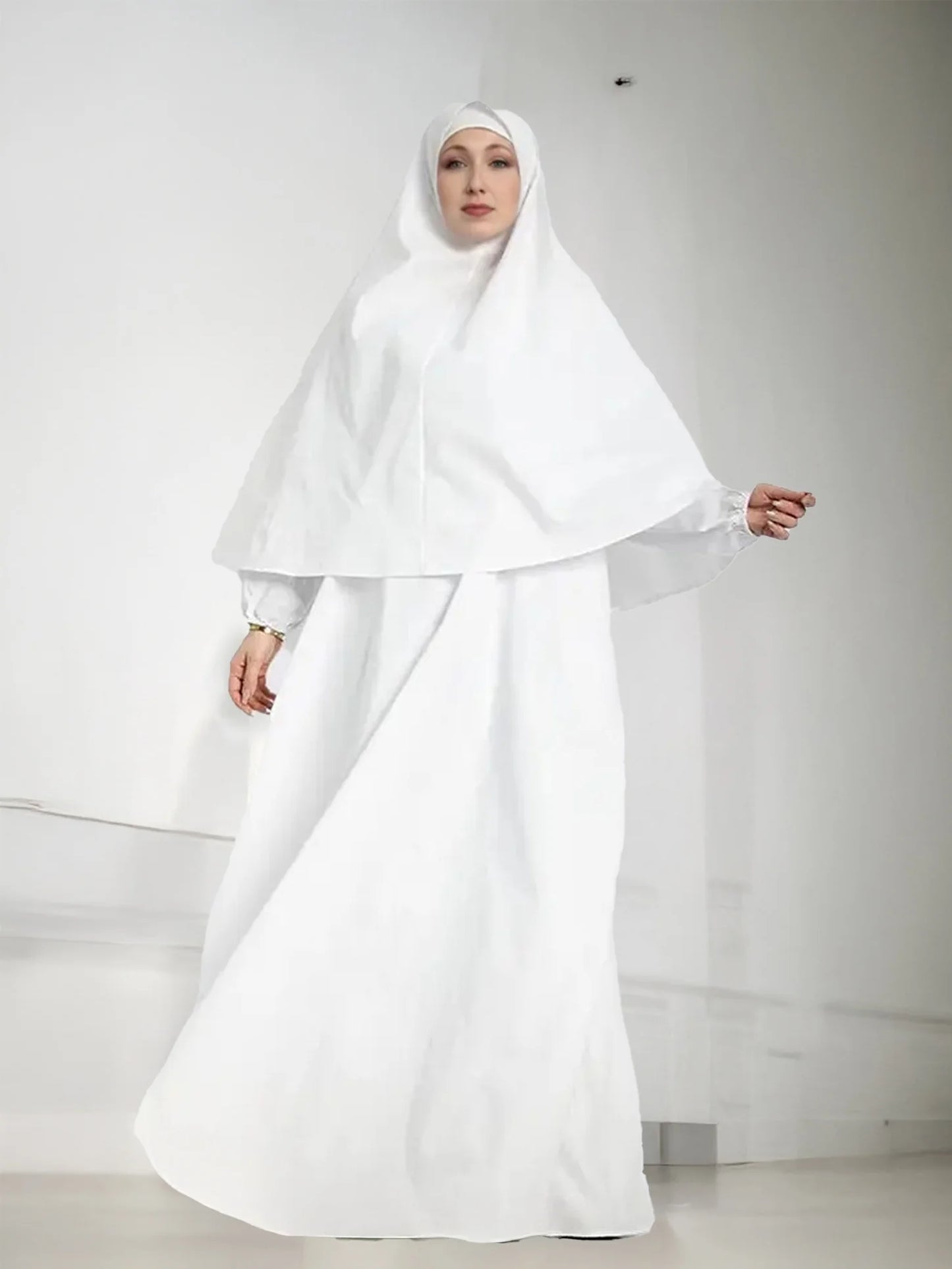Classic White  Modesty Ihram Abaya Set for Hajj and Umrah
