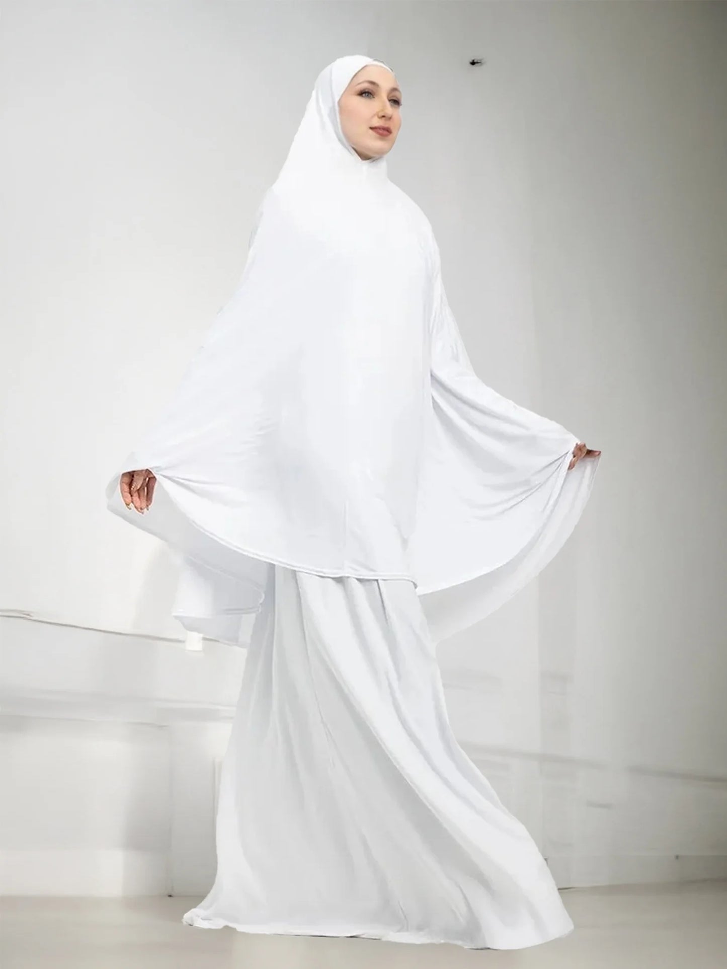 Classic White  Modesty Ihram Abaya Set for Hajj and Umrah