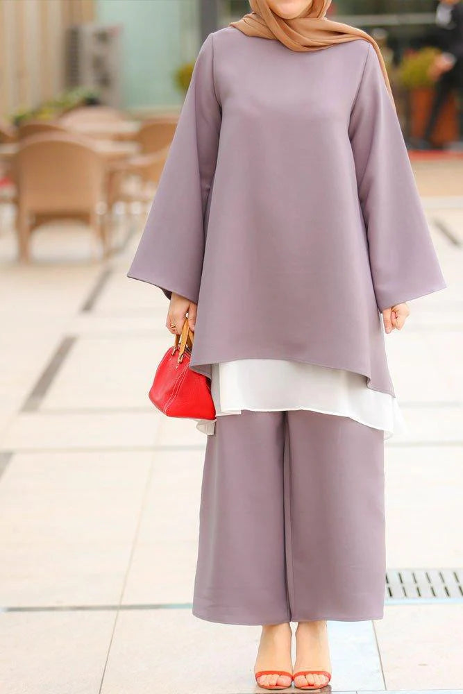 Chic Layered  Palazzo Set for Effortless Elegance