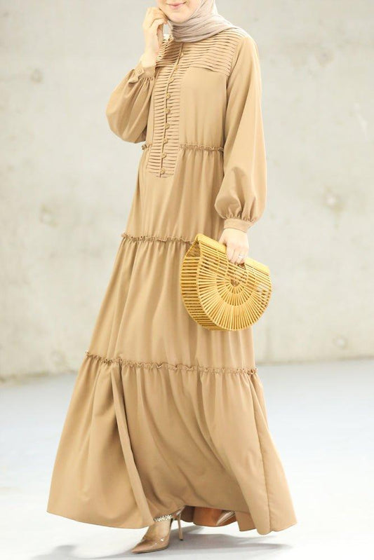 Timeless Beige Maxi Dress
