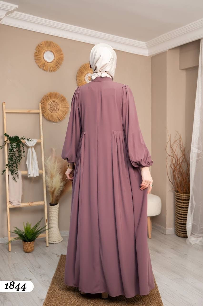 Elegant Plum Flowy Maxi Dress – Timeless Modest Fashion