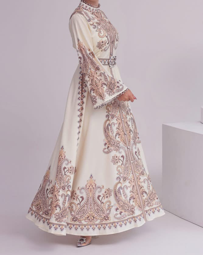Aziza Floral Print Maxi Dress | Kimono Sleeves