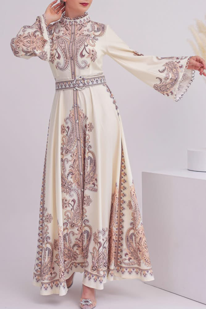 Aziza Floral Print Maxi Dress | Kimono Sleeves
