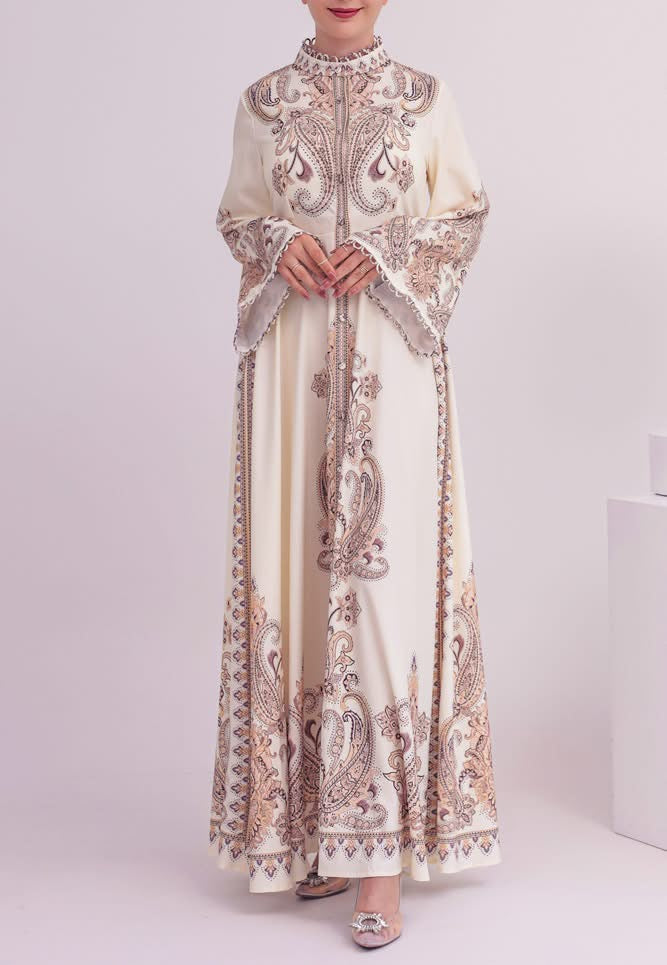 Aziza Floral Print Maxi Dress | Kimono Sleeves