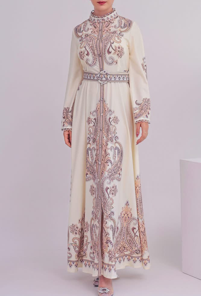 Aziza Floral Print Maxi Dress | Kimono Sleeves
