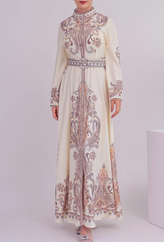 Aziza Floral Print Maxi Dress | Kimono Sleeves